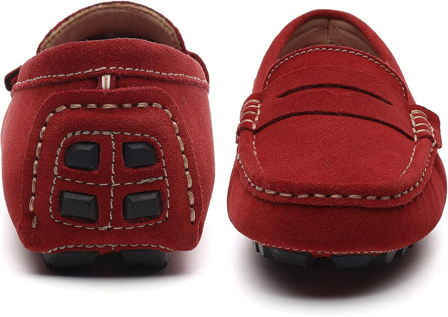 Women'S Suede Leather Casual Penny Loafers Retro Ladies Moccasins Driving Mocs Comfort Slip-On Fashion Boat Shoes Classic Flats