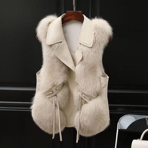 Fur Vest Short Coat Autumn And Winter New Patchwork Winter Fox Fur