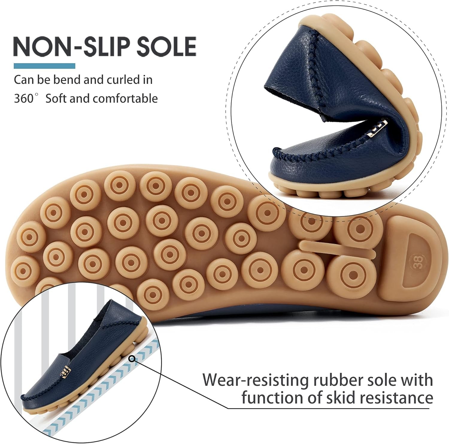 Womens Loafers Flats Shoes: Comfort round Toe Slip on Soft Moccasins Dressy Loafer for Driving Walking