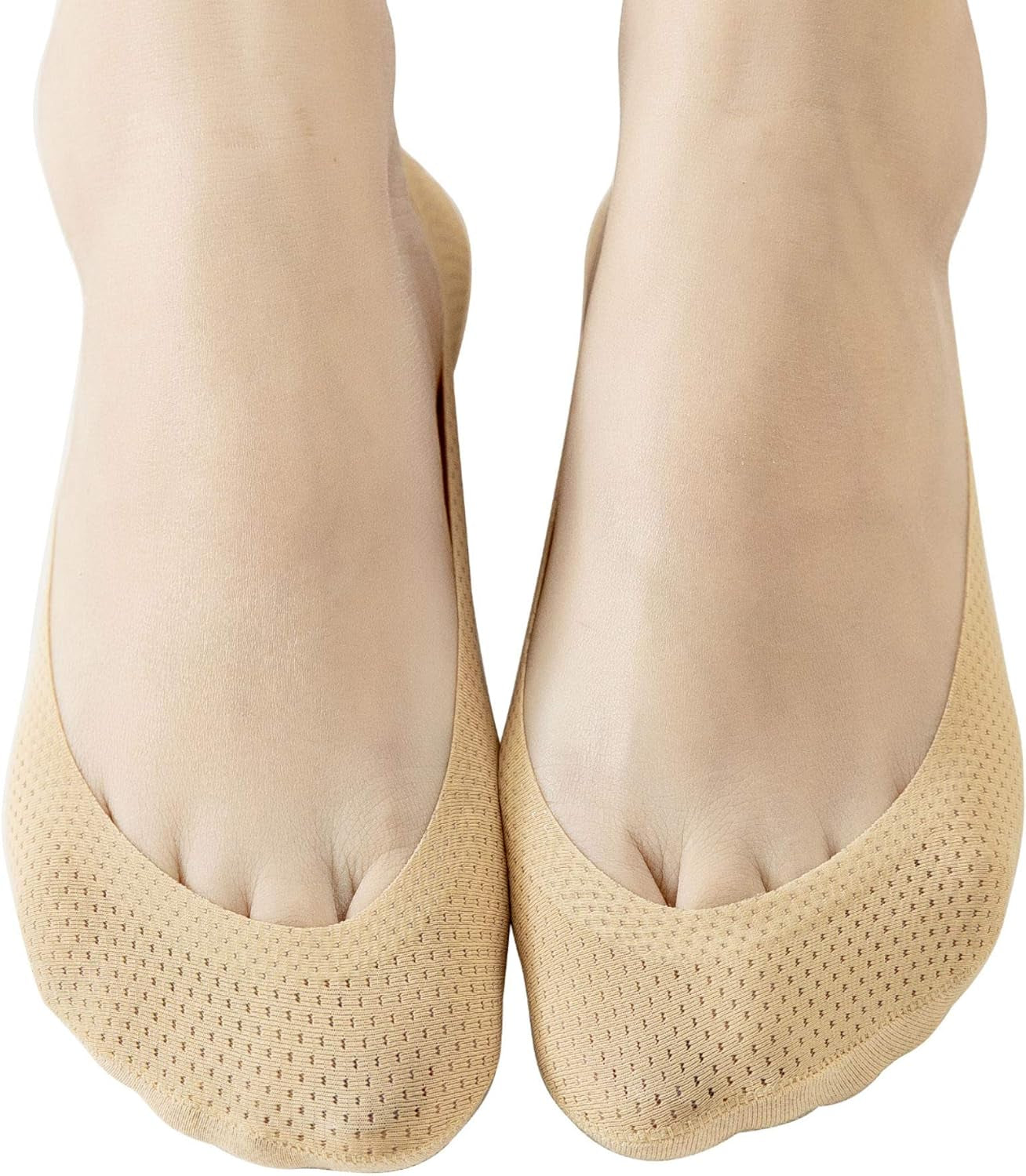 4 Pairs No Show Liner Socks Women'S Low Cut Cotton Nylon Boat Invisible Hidden Socks Non-Slip for Flats