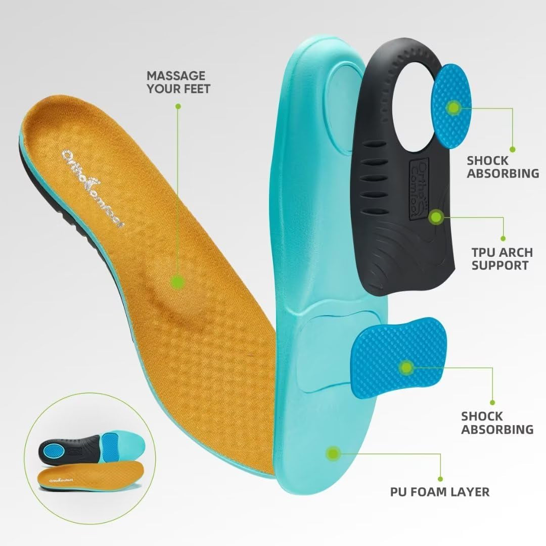 Men'S Orthopedic Slip-On Loafers Walking Shoes with Arch Support: Casual Plantar Fasciitis Slippers for Flat Feet, Comfortable Orthotic Shoes for Foot and Heel Pain Relief