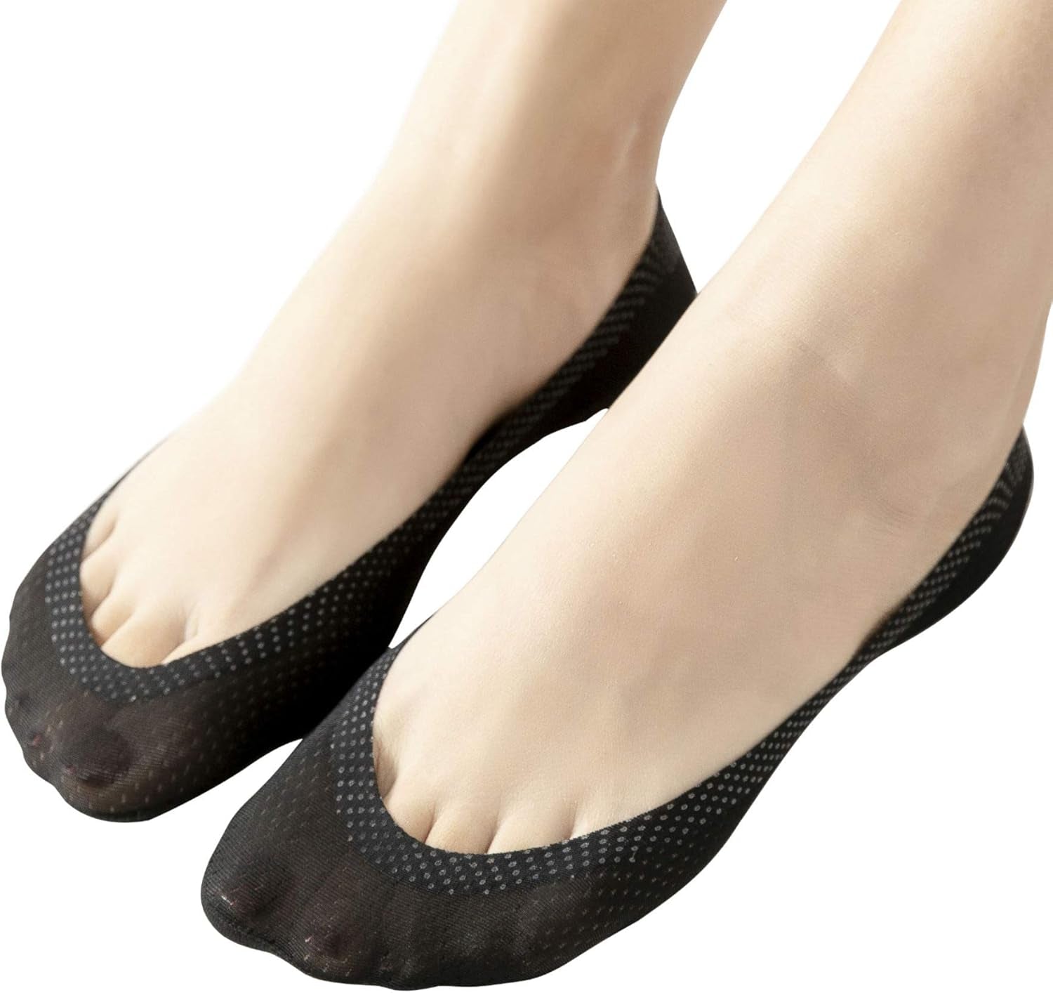 4 Pairs No Show Liner Socks Women'S Low Cut Cotton Nylon Boat Invisible Hidden Socks Non-Slip for Flats